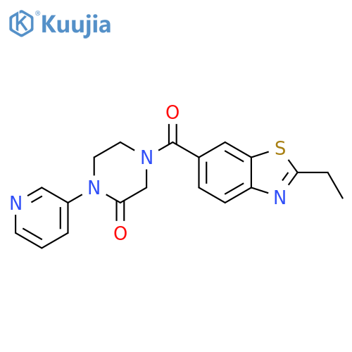 4-(2-Ethyl-1,3-benzothiazole-6-carbonyl)-1-(pyridin-3-yl)piperazin-2-one structure