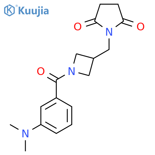 1-({1-3-(dimethylamino)benzoylazetidin-3-yl}methyl)pyrrolidine-2,5-dione structure