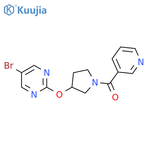 5-Bromo-2-{[1-(pyridine-3-carbonyl)pyrrolidin-3-yl]oxy}pyrimidine structure