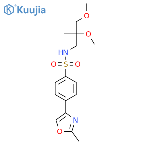 N-(2,3-dimethoxy-2-methylpropyl)-4-(2-methyl-1,3-oxazol-4-yl)benzene-1-sulfonamide structure