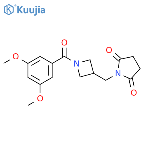 1-{1-(3,5-dimethoxybenzoyl)azetidin-3-ylmethyl}pyrrolidine-2,5-dione structure