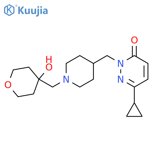 6-Cyclopropyl-2-({1-[(4-hydroxyoxan-4-yl)methyl]piperidin-4-yl}methyl)-2,3-dihydropyridazin-3-one structure