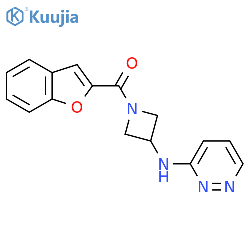 N-1-(1-benzofuran-2-carbonyl)azetidin-3-ylpyridazin-3-amine structure