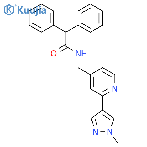 N-{[2-(1-methyl-1H-pyrazol-4-yl)pyridin-4-yl]methyl}-2,2-diphenylacetamide structure