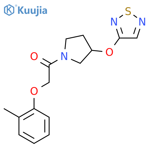 2-(2-methylphenoxy)-1-[3-(1,2,5-thiadiazol-3-yloxy)pyrrolidin-1-yl]ethan-1-one structure