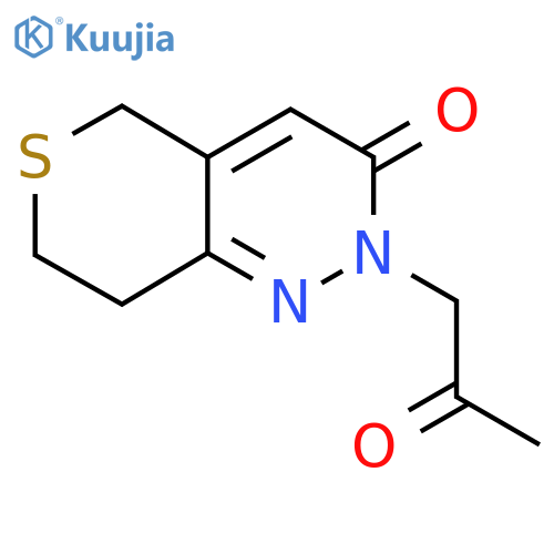 2-(2-oxopropyl)-2H,3H,5H,7H,8H-thiopyrano4,3-cpyridazin-3-one structure