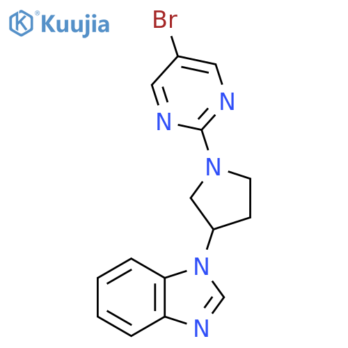 1-[1-(5-bromopyrimidin-2-yl)pyrrolidin-3-yl]-1H-1,3-benzodiazole structure