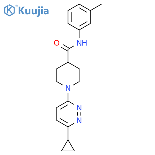 1-(6-cyclopropylpyridazin-3-yl)-N-(3-methylphenyl)piperidine-4-carboxamide structure