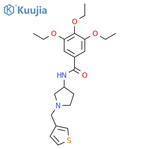3,4,5-triethoxy-N-{1-[(thiophen-3-yl)methyl]pyrrolidin-3-yl}benzamide structure