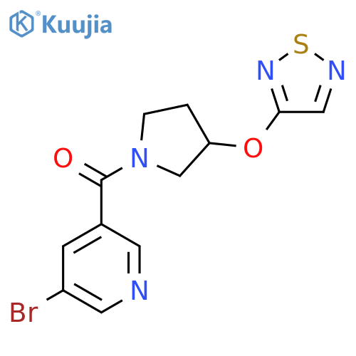 3-Bromo-5-[3-(1,2,5-thiadiazol-3-yloxy)pyrrolidine-1-carbonyl]pyridine structure