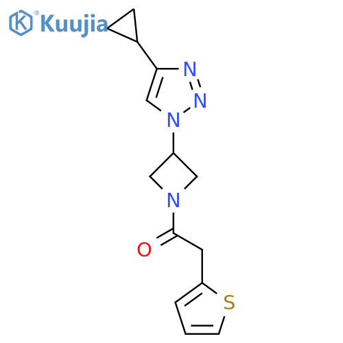 1-3-(4-cyclopropyl-1H-1,2,3-triazol-1-yl)azetidin-1-yl-2-(thiophen-2-yl)ethan-1-one structure