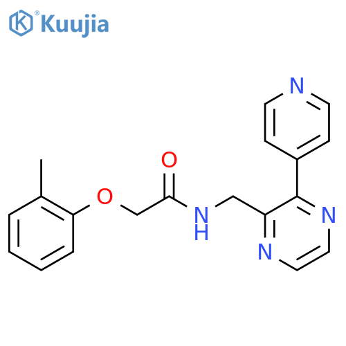 2-(2-methylphenoxy)-N-{[3-(pyridin-4-yl)pyrazin-2-yl]methyl}acetamide structure