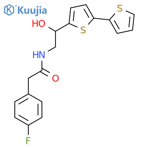 N-(2-{2,2'-bithiophene-5-yl}-2-hydroxyethyl)-2-(4-fluorophenyl)acetamide structure