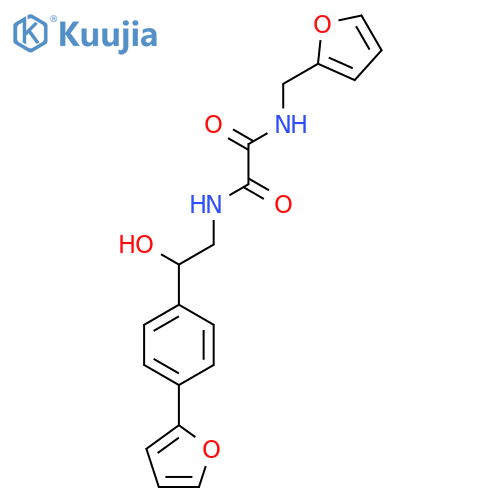 N-(furan-2-yl)methyl-N'-{2-4-(furan-2-yl)phenyl-2-hydroxyethyl}ethanediamide structure