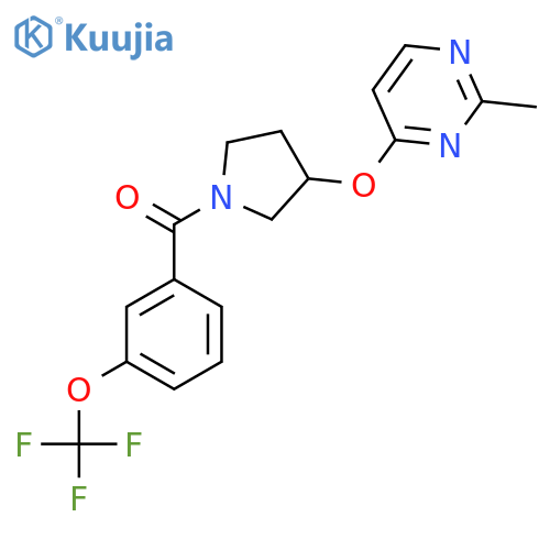 2-Methyl-4-({1-[3-(trifluoromethoxy)benzoyl]pyrrolidin-3-yl}oxy)pyrimidine structure