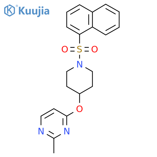 2-methyl-4-{1-(naphthalene-1-sulfonyl)piperidin-4-yloxy}pyrimidine structure