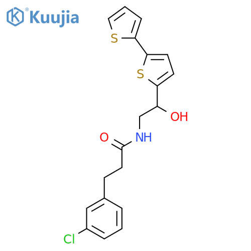 N-(2-{2,2'-bithiophene-5-yl}-2-hydroxyethyl)-3-(3-chlorophenyl)propanamide structure