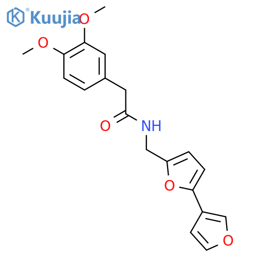 N-({2,3'-bifuran-5-yl}methyl)-2-(3,4-dimethoxyphenyl)acetamide structure