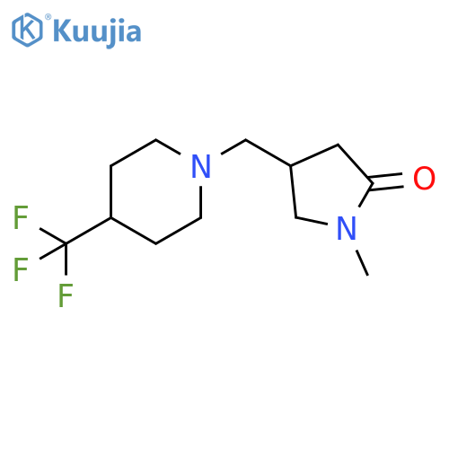 1-methyl-4-{4-(trifluoromethyl)piperidin-1-ylmethyl}pyrrolidin-2-one structure
