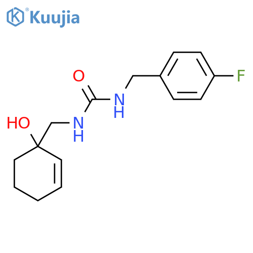 1-[(4-Fluorophenyl)methyl]-3-[(1-hydroxycyclohex-2-en-1-yl)methyl]urea structure