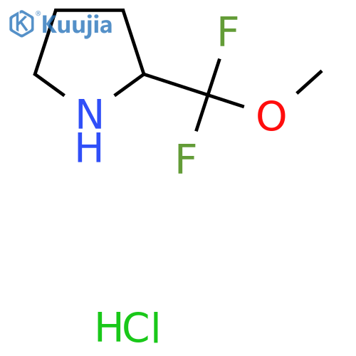 2-[Difluoro(methoxy)methyl]pyrrolidine hydrochloride structure