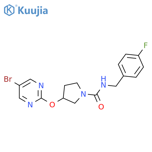 3-[(5-bromopyrimidin-2-yl)oxy]-N-[(4-fluorophenyl)methyl]pyrrolidine-1-carboxamide structure