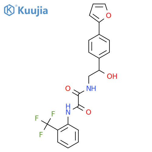 N'-{2-4-(furan-2-yl)phenyl-2-hydroxyethyl}-N-2-(trifluoromethyl)phenylethanediamide structure