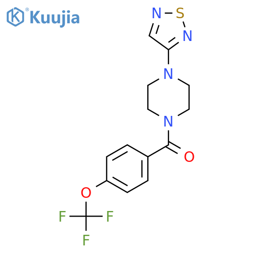 1-(1,2,5-thiadiazol-3-yl)-4-4-(trifluoromethoxy)benzoylpiperazine structure