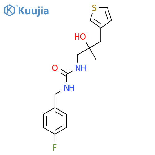1-[(4-fluorophenyl)methyl]-3-{2-hydroxy-2-[(thiophen-3-yl)methyl]propyl}urea structure