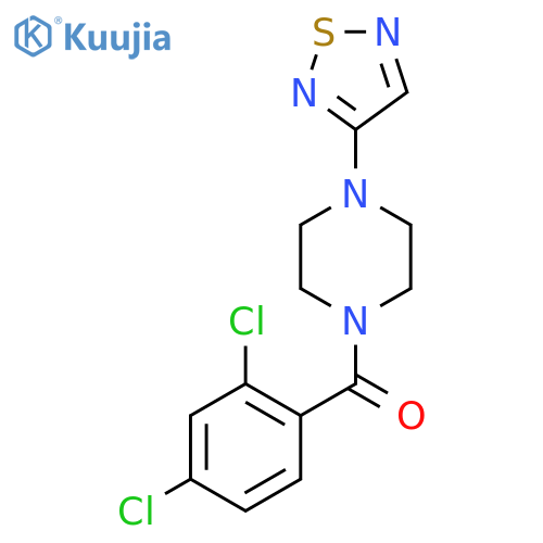1-(2,4-dichlorobenzoyl)-4-(1,2,5-thiadiazol-3-yl)piperazine structure