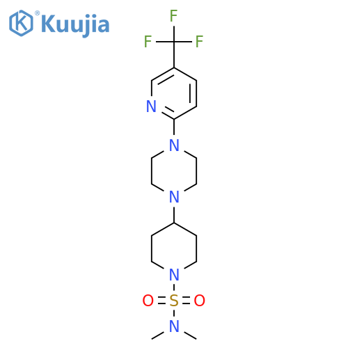 N,N-dimethyl-4-{4-[5-(trifluoromethyl)pyridin-2-yl]piperazin-1-yl}piperidine-1-sulfonamide structure