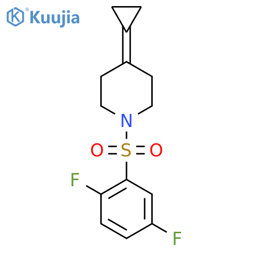 4-cyclopropylidene-1-(2,5-difluorobenzenesulfonyl)piperidine structure