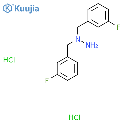 1,1-bis(3-fluorophenyl)methylhydrazine dihydrochloride structure