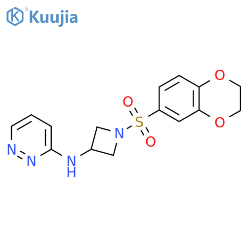 N-1-(2,3-dihydro-1,4-benzodioxine-6-sulfonyl)azetidin-3-ylpyridazin-3-amine structure