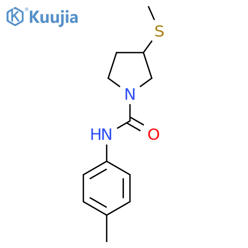 N-(4-methylphenyl)-3-(methylsulfanyl)pyrrolidine-1-carboxamide structure