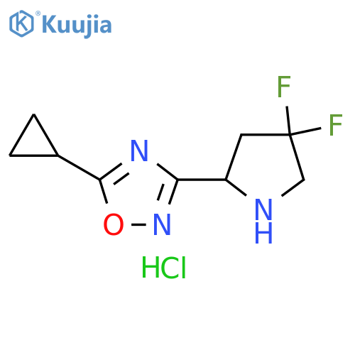 5-Cyclopropyl-3-(4,4-difluoropyrrolidin-2-yl)-1,2,4-oxadiazole hydrochloride structure