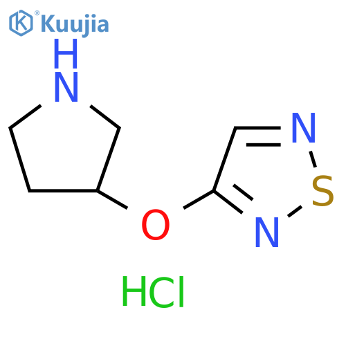 1,2,5-Thiadiazole, 3-(3-pyrrolidinyloxy)-, hydrochloride (1:1) structure
