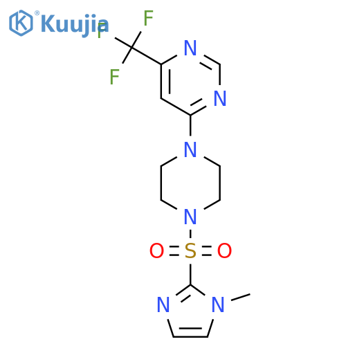 4-{4-[(1-methyl-1H-imidazol-2-yl)sulfonyl]piperazin-1-yl}-6-(trifluoromethyl)pyrimidine structure