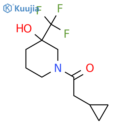 2-Cyclopropyl-1-[3-hydroxy-3-(trifluoromethyl)piperidin-1-yl]ethan-1-one structure