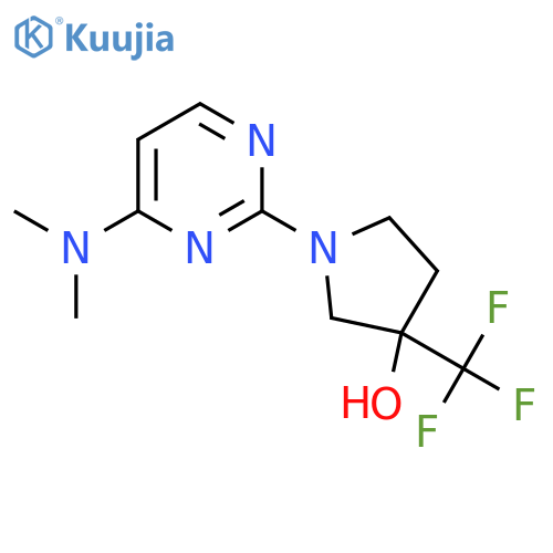 1-4-(dimethylamino)pyrimidin-2-yl-3-(trifluoromethyl)pyrrolidin-3-ol structure