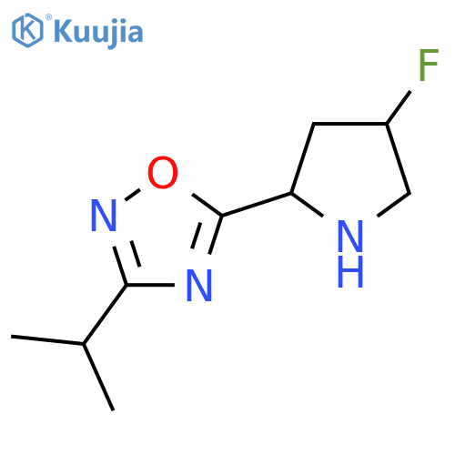 5-(4-Fluoropyrrolidin-2-yl)-3-isopropyl-1,2,4-oxadiazole structure