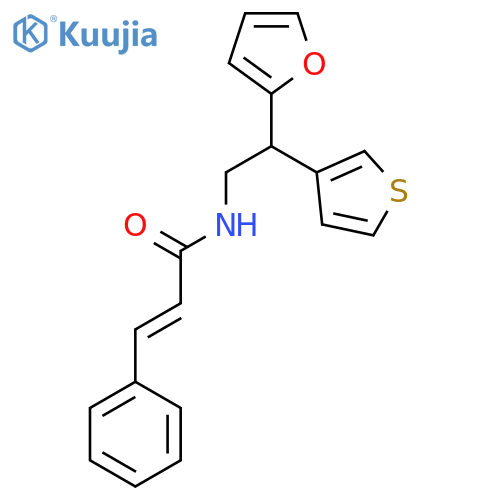 (2E)-N-[2-(furan-2-yl)-2-(thiophen-3-yl)ethyl]-3-phenylprop-2-enamide structure