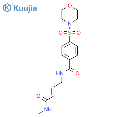 (2E)-N-methyl-4-{[4-(morpholine-4-sulfonyl)phenyl]formamido}but-2-enamide structure