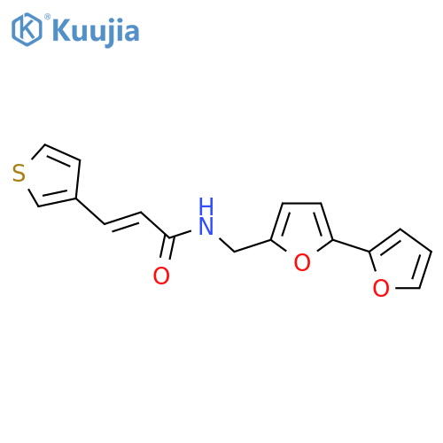 (2E)-N-({2,2'-bifuran-5-yl}methyl)-3-(thiophen-3-yl)prop-2-enamide structure