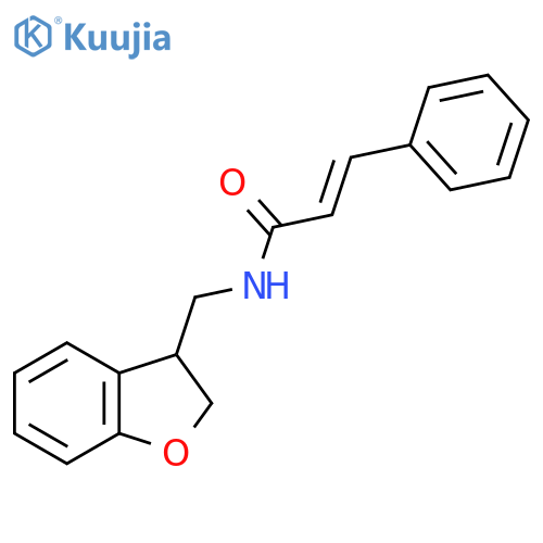(2E)-N-[(2,3-dihydro-1-benzofuran-3-yl)methyl]-3-phenylprop-2-enamide structure