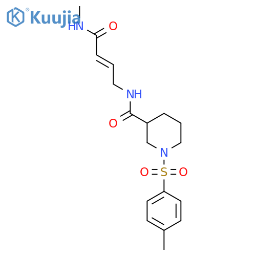 (2E)-N-methyl-4-{1-(4-methylbenzenesulfonyl)piperidin-3-ylformamido}but-2-enamide structure