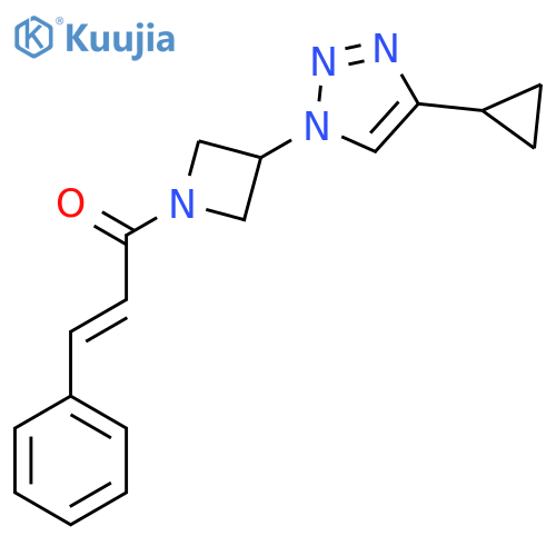 (2E)-1-3-(4-cyclopropyl-1H-1,2,3-triazol-1-yl)azetidin-1-yl-3-phenylprop-2-en-1-one structure