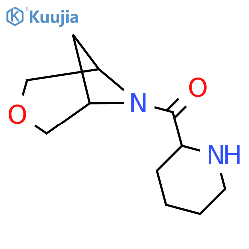 (3-Oxa-6-azabicyclo[3.1.1]heptan-6-yl)(piperidin-2-yl)methanone structure