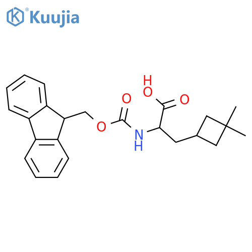 3-(3,3-dimethylcyclobutyl)-2-({(9H-fluoren-9-yl)methoxycarbonyl}amino)propanoic acid structure