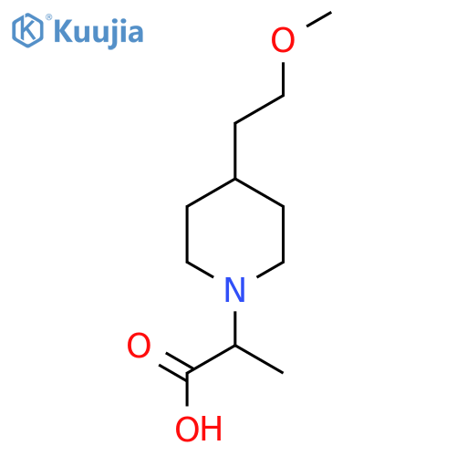 2-(4-(2-Methoxyethyl)piperidin-1-yl)propanoic acid structure